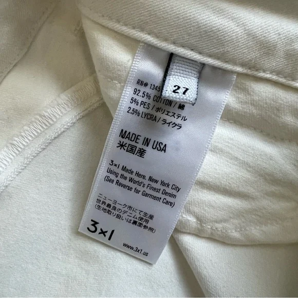NWT 3X1 Skinny Ankle Jeans Size 27